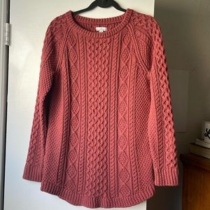 Women’s Signature Cotton Fisherman Tunic Sweater Size M